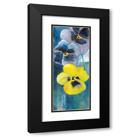 VIOLETS II Black Modern Wood Framed Art Print with Double Matting by Withaar, Rian