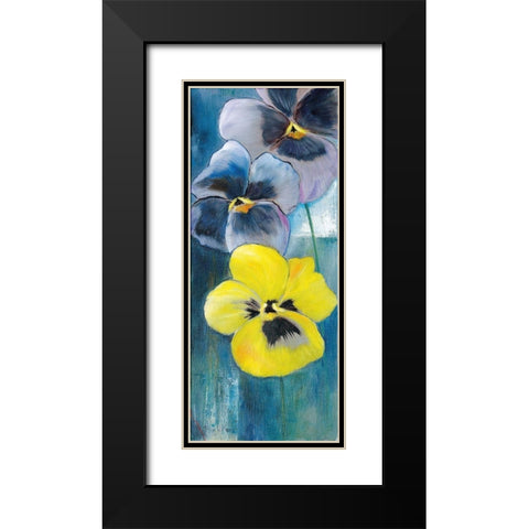 VIOLETS II Black Modern Wood Framed Art Print with Double Matting by Withaar, Rian