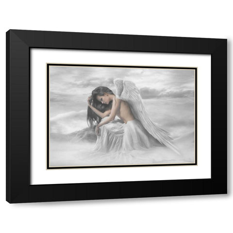 Living Past Black Modern Wood Framed Art Print with Double Matting by Babette