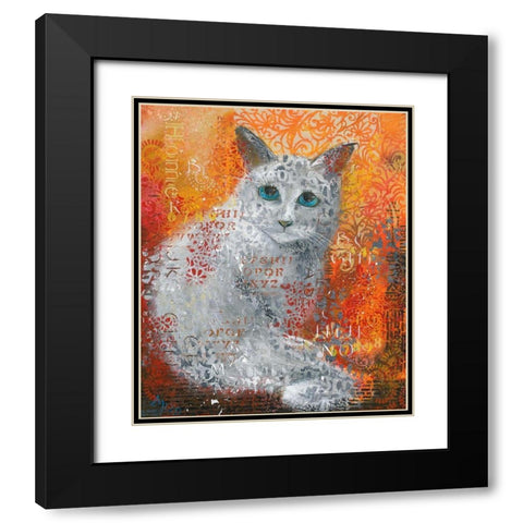 MILO Black Modern Wood Framed Art Print with Double Matting by Mizo