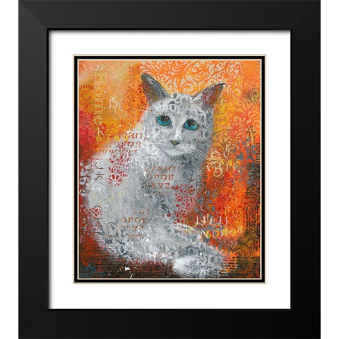MILO Black Modern Wood Framed Art Print with Double Matting by Mizo