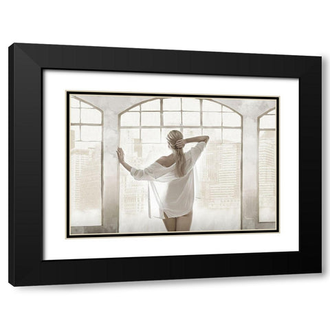 ADELINA IN LOFT Black Modern Wood Framed Art Print with Double Matting by Dinsing, Dan