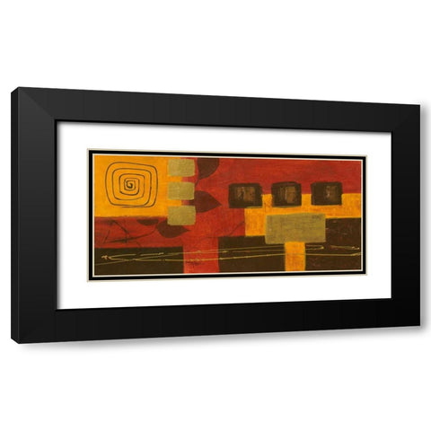 Spiral Cube Black Modern Wood Framed Art Print with Double Matting by Kikani, Umang