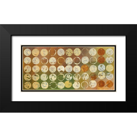 Disk A Licious Black Modern Wood Framed Art Print with Double Matting by Kikani, Umang