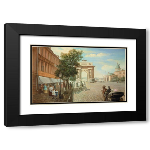 HISTORIC RUSSIA II Black Modern Wood Framed Art Print with Double Matting by Chairudinov, A.