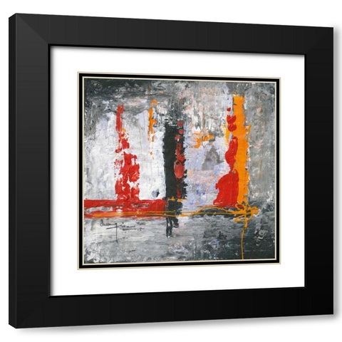 Urban Humanity II Black Modern Wood Framed Art Print with Double Matting by Kikani, Umang