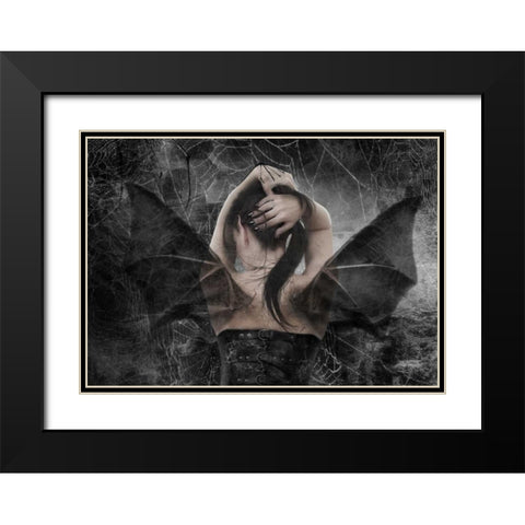 Damaged Black Modern Wood Framed Art Print with Double Matting by Babette