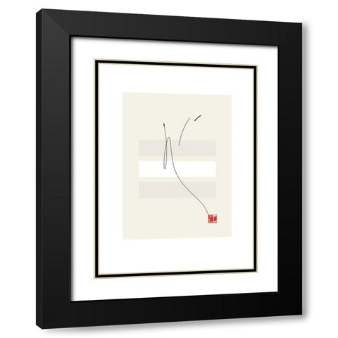JAPANESE STYLE II Black Modern Wood Framed Art Print with Double Matting by Sakai, Takashi