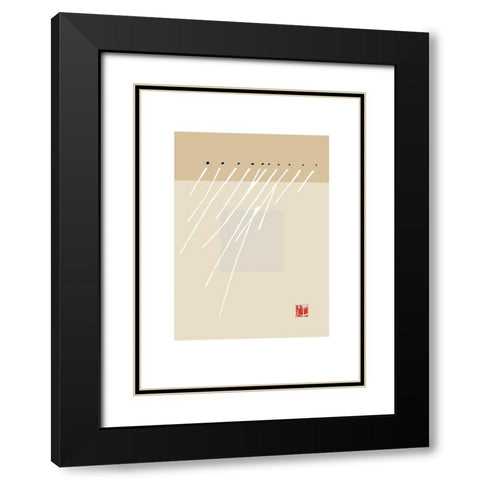 JAPANESE STYLE IV Black Modern Wood Framed Art Print with Double Matting by Sakai, Takashi