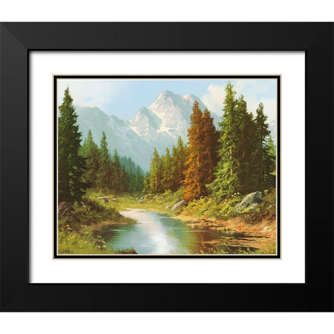 HIGH ABOVE Black Modern Wood Framed Art Print with Double Matting by Bochmann, Joh.