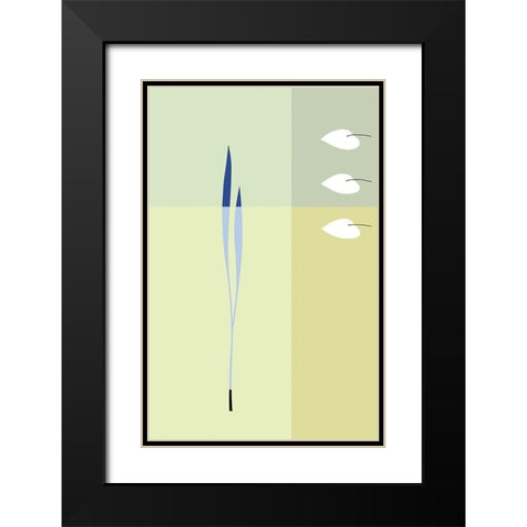 ELEMENTAL MOVEMENT I Black Modern Wood Framed Art Print with Double Matting by Sakai, Takashi