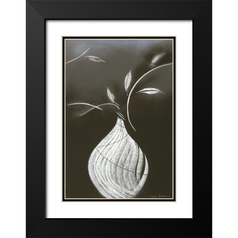EBONY And IVORY II Black Modern Wood Framed Art Print with Double Matting by Robertson, Marilyn