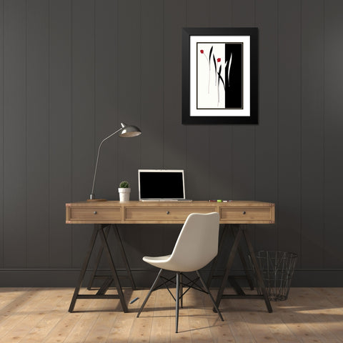 TRANQUIL GARDEN I Black Modern Wood Framed Art Print with Double Matting by Sakai, Takashi