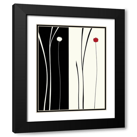 TRANQUIL GARDEN II Black Modern Wood Framed Art Print with Double Matting by Sakai, Takashi