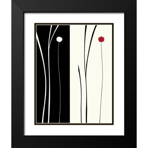 TRANQUIL GARDEN II Black Modern Wood Framed Art Print with Double Matting by Sakai, Takashi