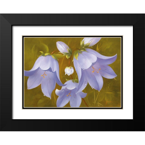 SAY IT WITH FLOWERS I Black Modern Wood Framed Art Print with Double Matting by Fasani