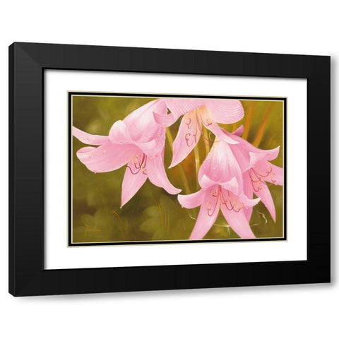 SAY IT WITH FLOWERS II Black Modern Wood Framed Art Print with Double Matting by Fasani