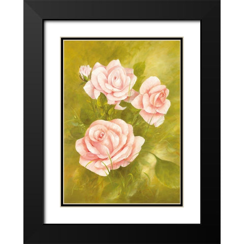 DESIREE Black Modern Wood Framed Art Print with Double Matting by Fasani
