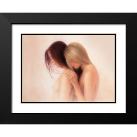 TOGETHERNESS Black Modern Wood Framed Art Print with Double Matting by Worswick, Peter