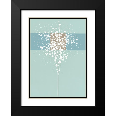 SPARKLING BLUE I Black Modern Wood Framed Art Print with Double Matting by Sakai, Takashi