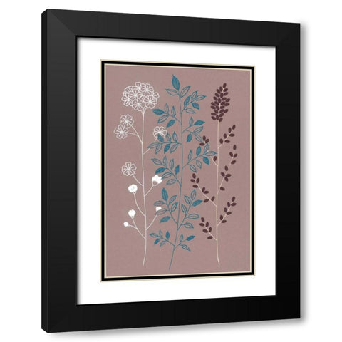 Shiny Blue I Black Modern Wood Framed Art Print with Double Matting by Design Show