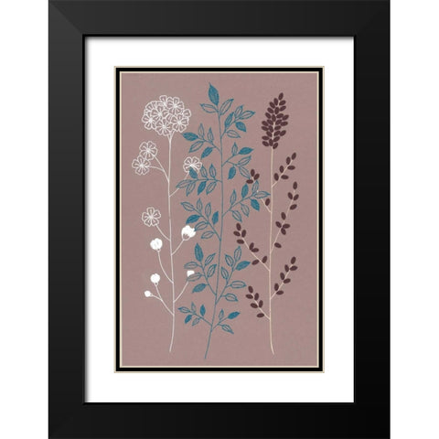 Shiny Blue I Black Modern Wood Framed Art Print with Double Matting by Design Show