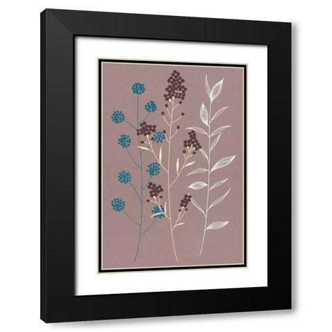 Shiny Blue II Black Modern Wood Framed Art Print with Double Matting by Design Show