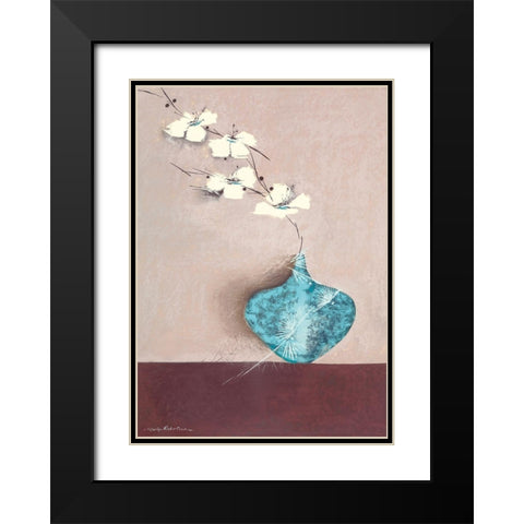 JADE II Black Modern Wood Framed Art Print with Double Matting by Robertson, Marilyn