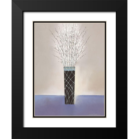 WILLOW I Black Modern Wood Framed Art Print with Double Matting by Robertson, Marilyn