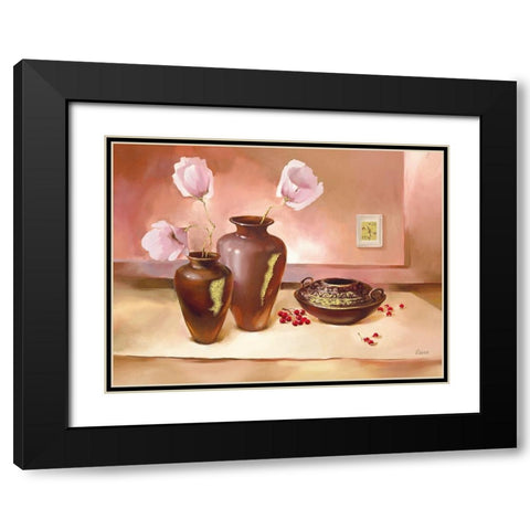PISA Black Modern Wood Framed Art Print with Double Matting by Olga
