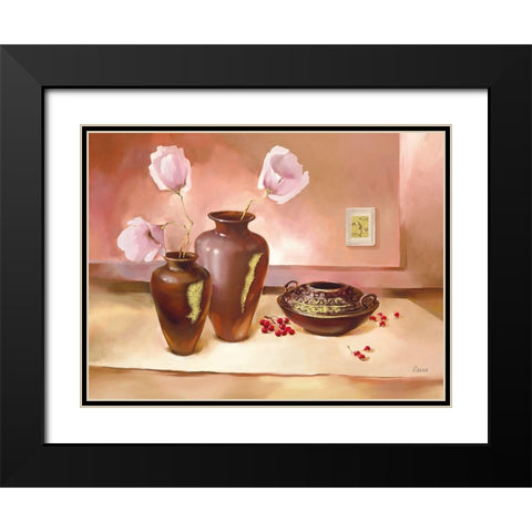 PISA Black Modern Wood Framed Art Print with Double Matting by Olga