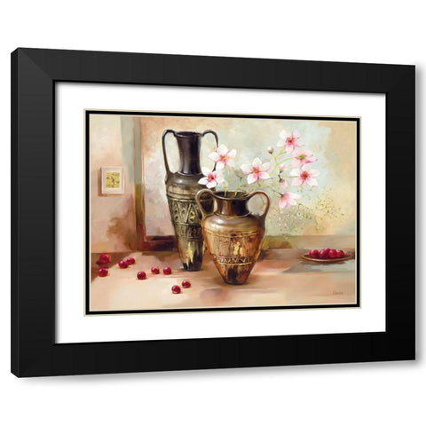 ROMA Black Modern Wood Framed Art Print with Double Matting by Olga