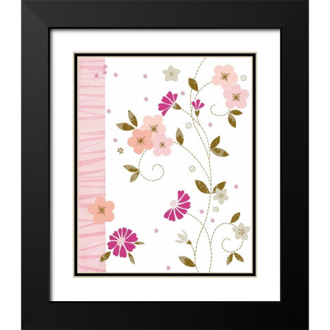 Pretty In Pink I Black Modern Wood Framed Art Print with Double Matting by Design Show