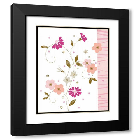 Pretty In Pink II Black Modern Wood Framed Art Print with Double Matting by Design Show