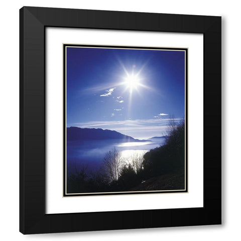 IDYLLIC LAKE I Black Modern Wood Framed Art Print with Double Matting by Weissing, Gerd