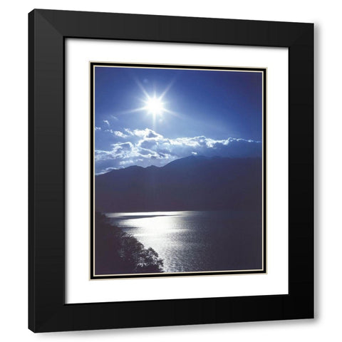 IDYLLIC LAKE II Black Modern Wood Framed Art Print with Double Matting by Weissing, Gerd