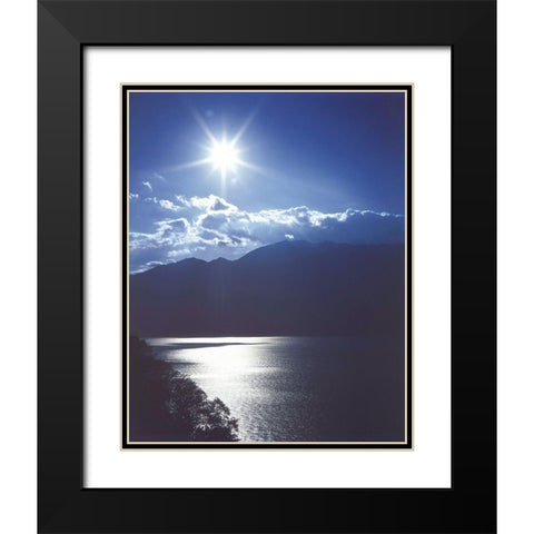 IDYLLIC LAKE II Black Modern Wood Framed Art Print with Double Matting by Weissing, Gerd
