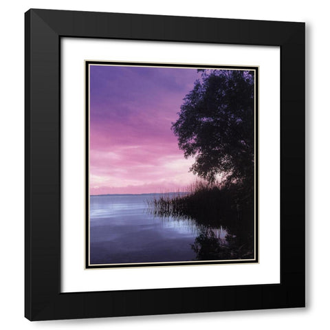 IDYLLIC LAKE III Black Modern Wood Framed Art Print with Double Matting by Weissing, Gerd