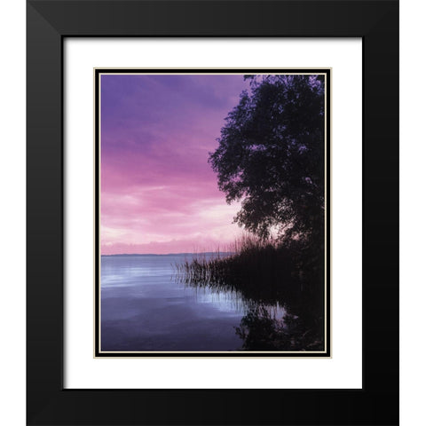 IDYLLIC LAKE III Black Modern Wood Framed Art Print with Double Matting by Weissing, Gerd