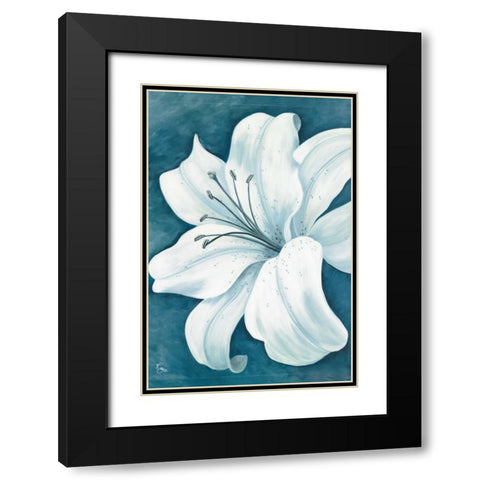 Wistful Lily I Black Modern Wood Framed Art Print with Double Matting by Lake, Kaye