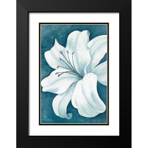 Wistful Lily I Black Modern Wood Framed Art Print with Double Matting by Lake, Kaye