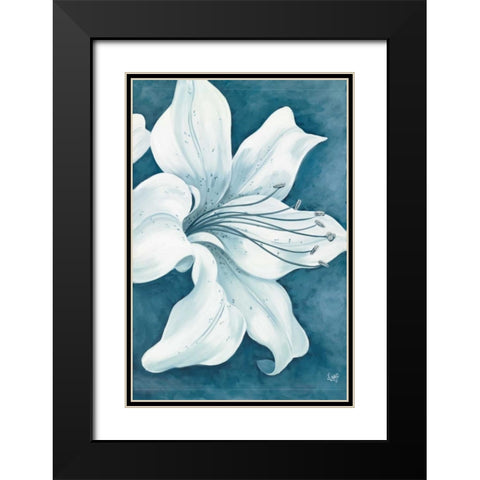 Wistful Lily II Black Modern Wood Framed Art Print with Double Matting by Lake, Kaye