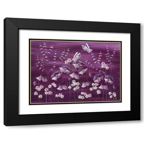 MOONLIT MEADOW Black Modern Wood Framed Art Print with Double Matting by Lake, Kaye