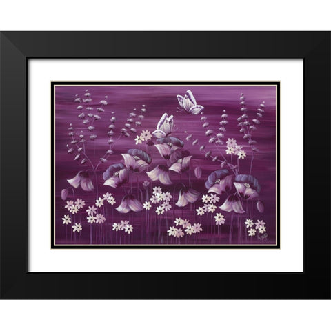 MOONLIT MEADOW Black Modern Wood Framed Art Print with Double Matting by Lake, Kaye