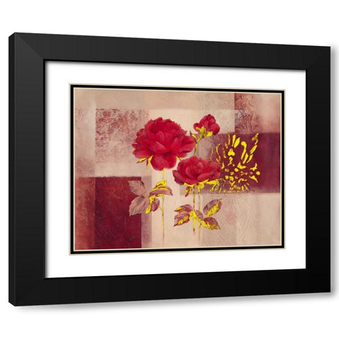 Red Impression Black Modern Wood Framed Art Print with Double Matting by Verbeek-Van Den Broek