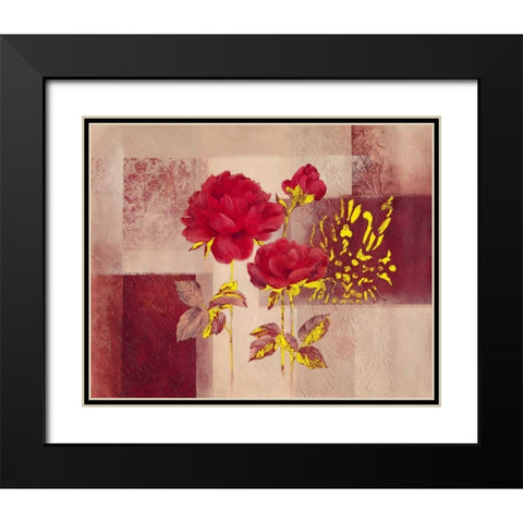 Red Impression Black Modern Wood Framed Art Print with Double Matting by Verbeek-Van Den Broek