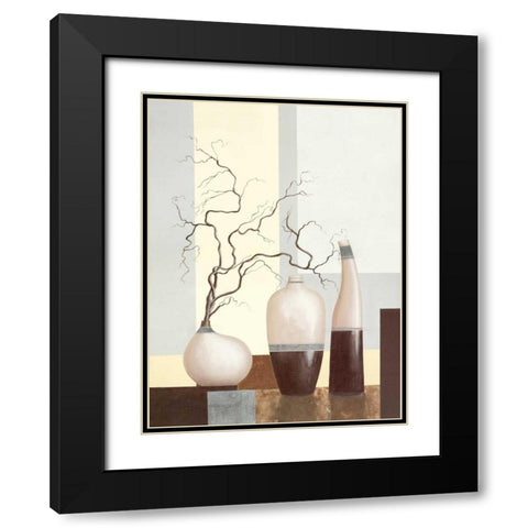 Medley In Brown I Black Modern Wood Framed Art Print with Double Matting by Sedalia, David