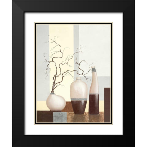 Medley In Brown I Black Modern Wood Framed Art Print with Double Matting by Sedalia, David