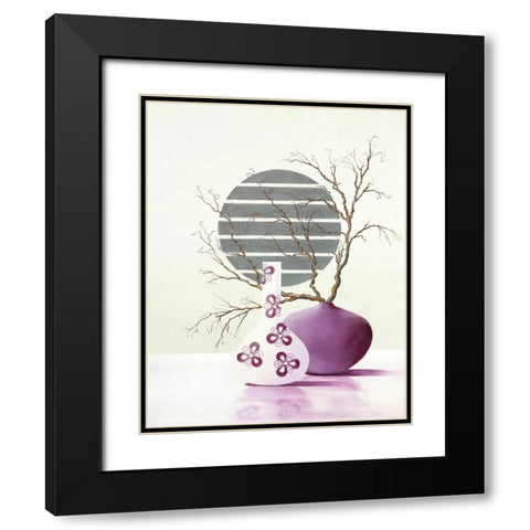Purple Inspiration I Black Modern Wood Framed Art Print with Double Matting by Sedalia, David
