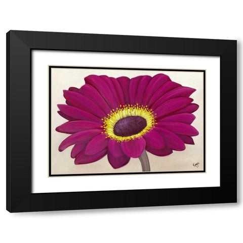 Raspberry Delight I Black Modern Wood Framed Art Print with Double Matting by Lake, Kaye